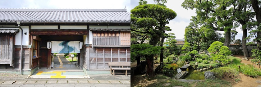 阿波十郎兵衛屋敷長屋門や庭園の画像