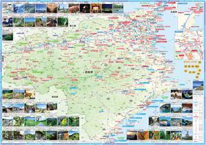 徳島県観光ガイドマップ（裏：地図面）